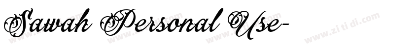 Sawah Personal Use字体转换